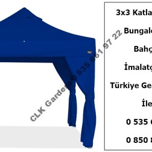CLK 3x3 Garden Bungalov Cabana Bahçe Çadırı Katlanır Gazebo Tente 11