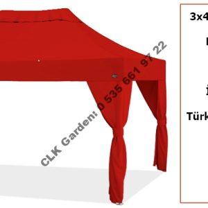 CLK 3x4 Garden Bungalov Cabana Bahçe Çadırı Katlanır Gazebo Tente 6
