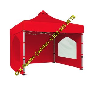 CLK 4x4 Katlanabilir Tente Gazebo Çadır Pencereli Gölgelik 4x4 Gazebo Makaslı Portatif Çardak