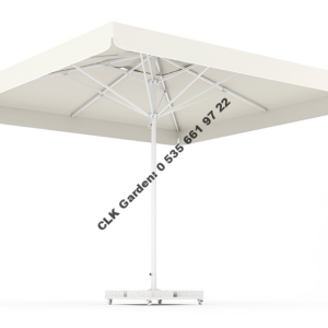 CLK 4x4 Metre Manuel Teleskopik Şemsiye Krem Bahçe Cafe ve Plaj Şemsiyeleri İmalatı Satışı