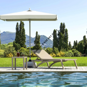 CLK 2x2 Mega Mini Şemsiye 50 lt Bidonlu Bahçe Cafe Otel Plaj Havuz Şemsiyeleri