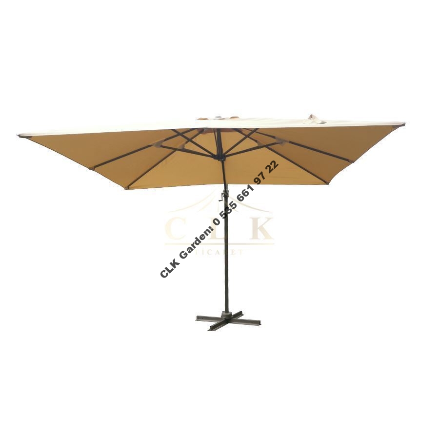 CLK 3x3 Metre Profesyonel Alüminyum Bahçe Cafe Teras Otel Şemsiyeleri - Image 3