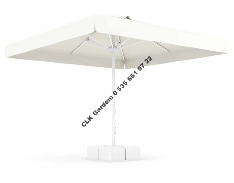CLK 3x3 Metre Mega İpli Şemsiye Küp Bidonlu Bahçe Cafe Otel Restorant Şemsiyeleri - Image 10