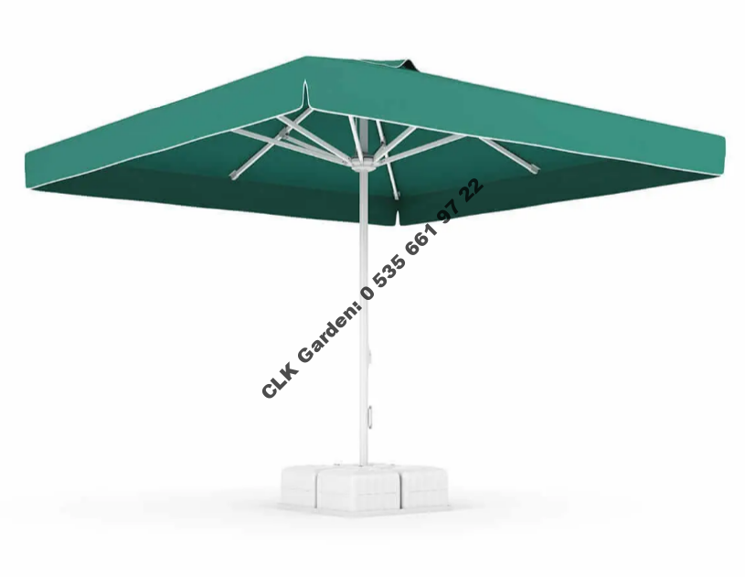 CLK 3x3 Metre Mega İpli Şemsiye Küp Bidonlu Bahçe Cafe Otel Restorant Şemsiyeleri - Image 3