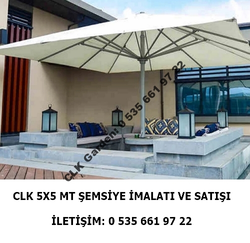 CLK 5x5 Metre Çap 100 Ortadan Direkli Alüminyum Teleskopik Şemsiye İmalatı Satışı - Image 14