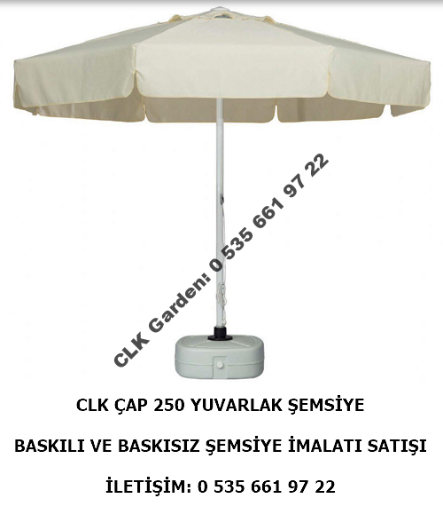 CLK Çap 250 Yuvarlak Logo Baskılı Mega İpli Makaralı Şemsiye İmalatı Satış - Image 4