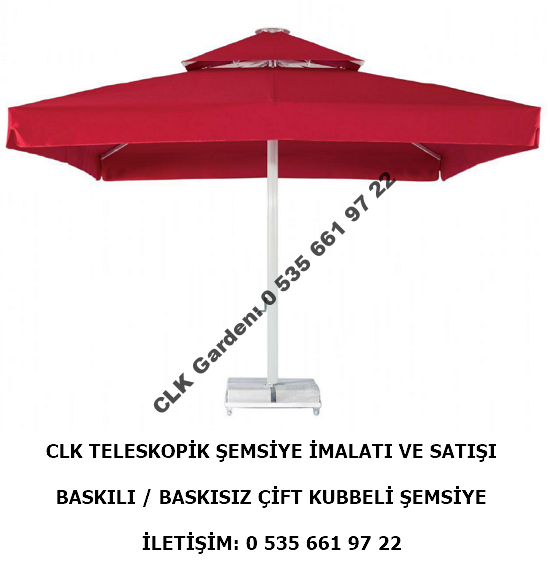 CLK Teleskopik Krank Çift Kubbeli Bacalı Baskılı ve Baskısız Şemsiye İmalatı