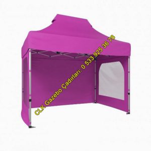CLK 2x3 Katlanabilir Tente 3 Yan Duvarlı 2 Pencereli Gazebo Stand Çadırı Portatif Çardak