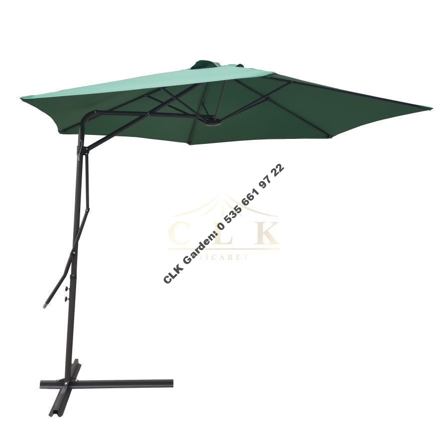 CLK Garden 3 mt Yandan Kollu Bahçe Şemsiyesi Yeşil