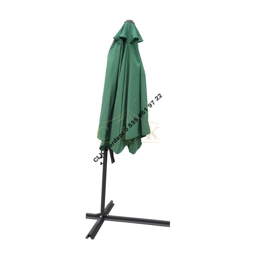 CLK Garden 3 mt Yandan Kollu Bahçe Şemsiyesi Yeşil - Image 4