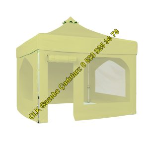 CLK 4x4 Katlanabilir Tente Pencereli ve Kapılı Makaslı Akordiyon Katlanır Gazebo Çadır Gölgelik Çardak