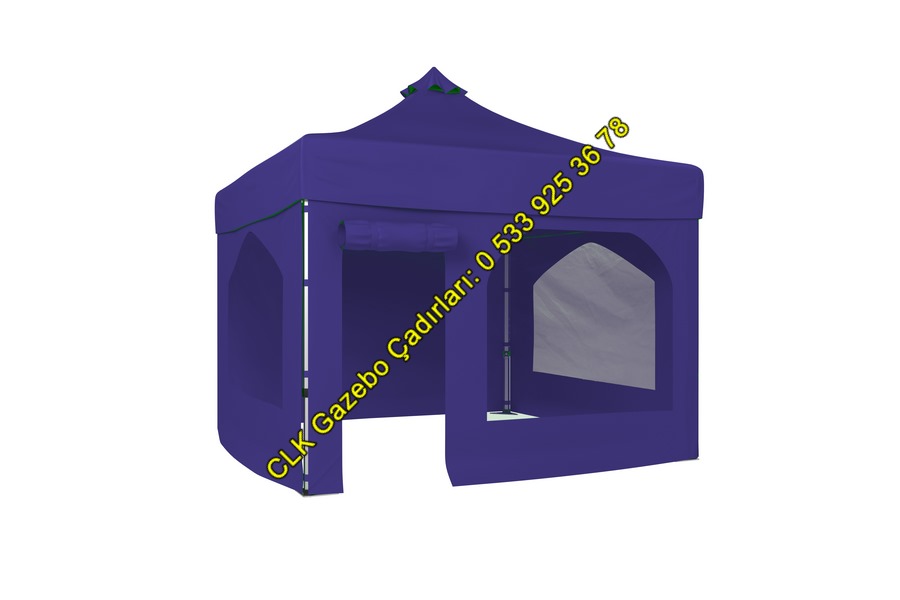 CLK 4x4 Katlanabilir Tente Pencereli ve Kapılı Makaslı Akordiyon Katlanır Gazebo Çadır Gölgelik Çardak - Image 15
