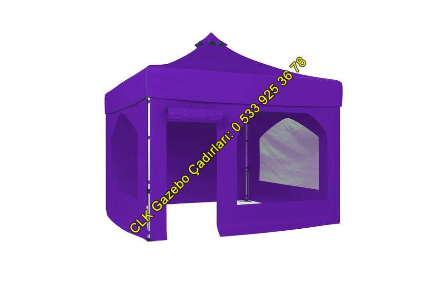 CLK 4x4 Katlanabilir Tente Pencereli ve Kapılı Makaslı Akordiyon Katlanır Gazebo Çadır Gölgelik Çardak - Image 18