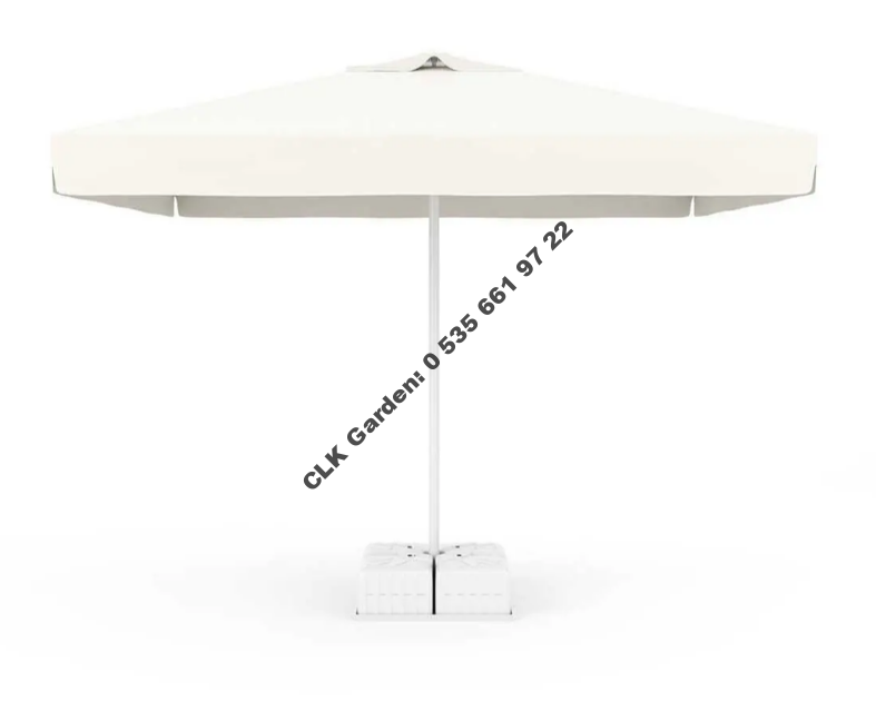 CLK 3x3 Metre Mega İpli Şemsiye Küp Bidonlu Bahçe Cafe Otel Restorant Şemsiyeleri - Image 8