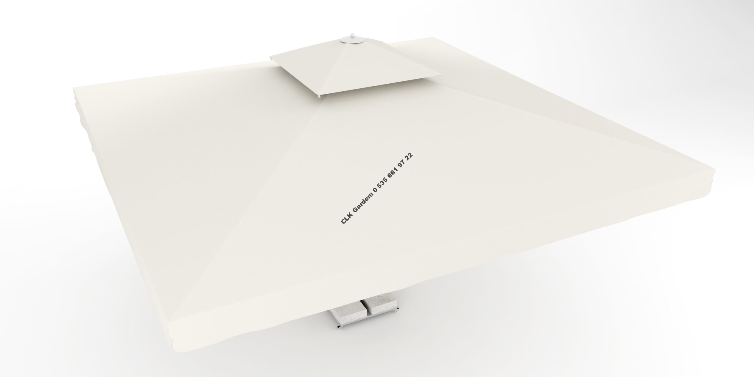 CLK 4x4 Metre Çap 100 Ortadan Direkli Alüminyum Teleskopik Şemsiye İmalatı Satışı - Image 6