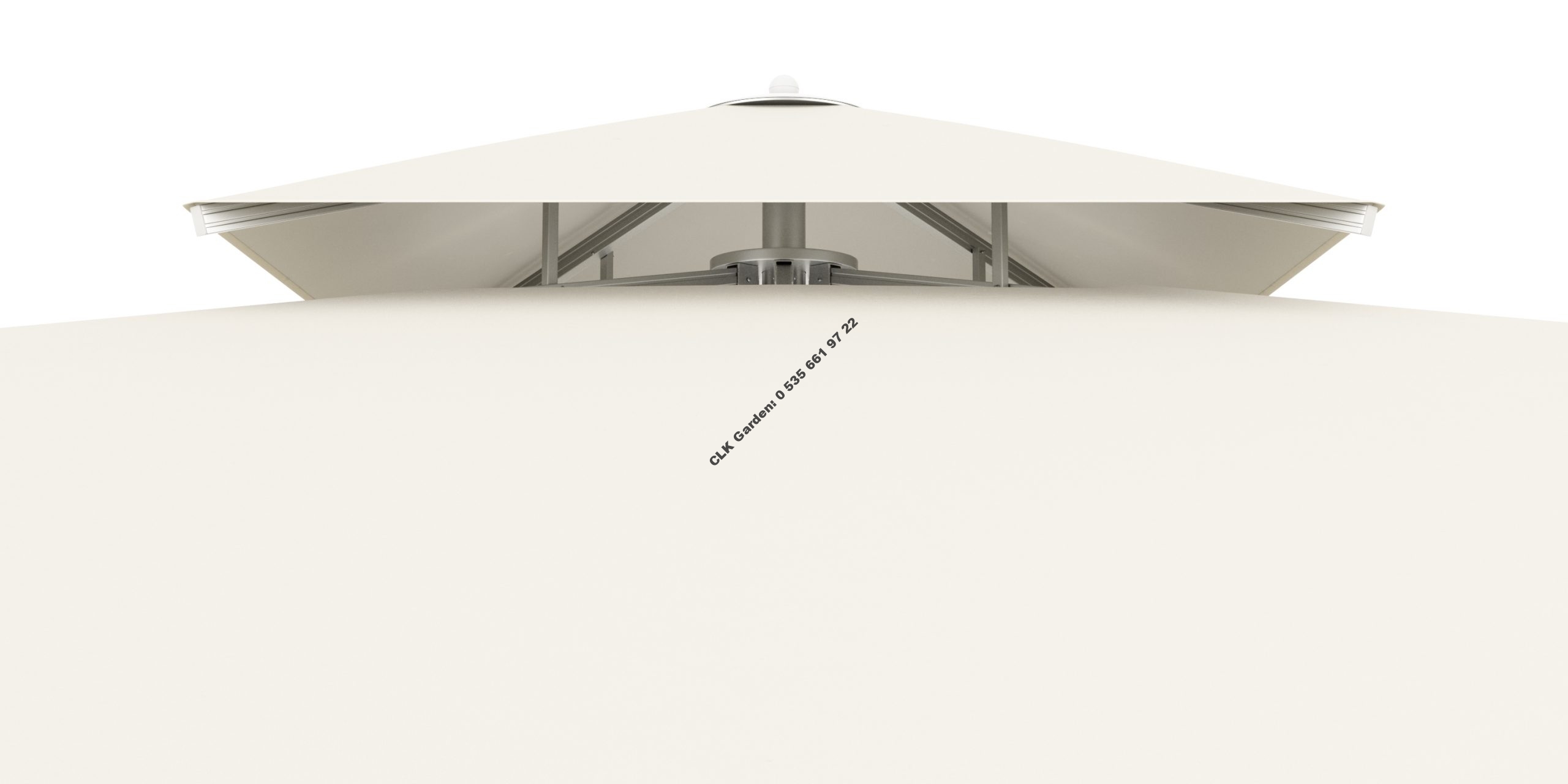 CLK 4x4 Metre Çap 100 Ortadan Direkli Alüminyum Teleskopik Şemsiye İmalatı Satışı - Image 4